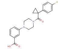 3-(4-{[1-(4-fluorophenyl)cyclopropyl]carbonyl}-1-piperazinyl)benzoic acid