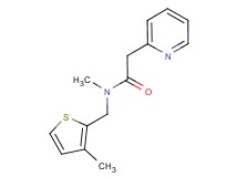 N-methyl-N-[(3-methyl-2-thienyl)methyl]-2-(2-pyridinyl)acetamide trifluoroacetate