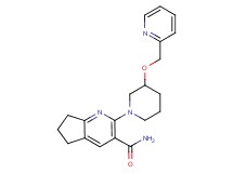 2-[3-(2-pyridinylmethoxy)-1-piperidinyl]-6,7-dihydro-5H-cyclopenta[b]pyridine-3-carboxamide