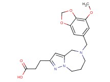 3-{5-[(7-methoxy-1,3-benzodioxol-5-yl)methyl]-5,6,7,8-tetrahydro-4H-pyrazolo[1,5-a][1,4]diazepin-2-yl}propanoic acid