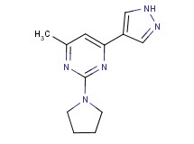 4-methyl-6-(1H-pyrazol-4-yl)-2-pyrrolidin-1-ylpyrimidine