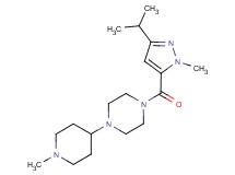 1-[(3-isopropyl-1-methyl-1H-pyrazol-5-yl)carbonyl]-4-(1-methyl-4-piperidinyl)piperazine