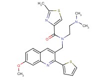N-[2-(dimethylamino)ethyl]-N-{[7-methoxy-2-(2-thienyl)-3-quinolinyl]methyl}-2-methyl-1,3-thiazole-4-carboxamide