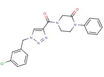 4-{[1-(3-chlorobenzyl)-1H-1,2,3-triazol-4-yl]carbonyl}-1-phenyl-2-piperazinone