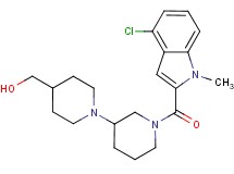 {1'-[(4-chloro-1-methyl-1H-indol-2-yl)carbonyl]-1,3'-bipiperidin-4-yl}methanol