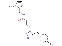 N-[(1-methyl-1H-imidazol-2-yl)methyl]-4-{5-[(4-methyl-1-piperidinyl)methyl]-1H-tetrazol-1-yl}butanamide
