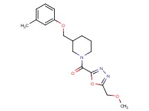 1-{[5-(methoxymethyl)-1,3,4-oxadiazol-2-yl]carbonyl}-3-[(3-methylphenoxy)methyl]piperidine