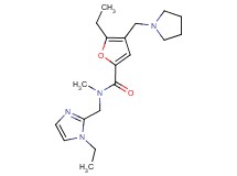 5-ethyl-N-[(1-ethyl-1H-imidazol-2-yl)methyl]-N-methyl-4-(pyrrolidin-1-ylmethyl)-2-furamide
