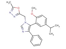 2-{[5-(5-isopropyl-2-methoxyphenyl)-4-phenyl-1H-imidazol-1-yl]methyl}-5-methyl-1,3,4-oxadiazole