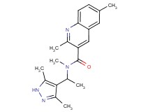 N-[1-(3,5-dimethyl-1H-pyrazol-4-yl)ethyl]-N,2,6-trimethylquinoline-3-carboxamide