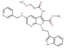 methyl 1-[2-(1H-indol-3-yl)ethyl]-3-[(3-methoxypropanoyl)amino]-5-[(3-pyridinylmethyl)amino]-1H-pyrrolo[2,3-b]pyridine-2-carboxylate