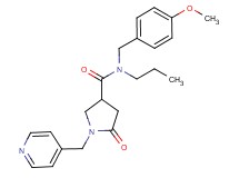 N-(4-methoxybenzyl)-5-oxo-N-propyl-1-(pyridin-4-ylmethyl)pyrrolidine-3-carboxamide