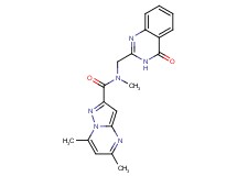 N,5,7-trimethyl-N-[(4-oxo-3,4-dihydro-2-quinazolinyl)methyl]pyrazolo[1,5-a]pyrimidine-2-carboxamide