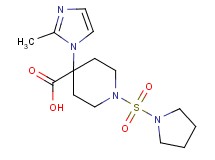 4-(2-methyl-1H-imidazol-1-yl)-1-(pyrrolidin-1-ylsulfonyl)piperidine-4-carboxylic acid