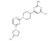 6-{1-[4-(3-hydroxy-1-pyrrolidinyl)-2-pyrimidinyl]-4-piperidinyl}-2-methyl-4-pyrimidinol