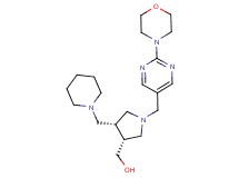 [(3R*,4R*)-1-[(2-morpholin-4-ylpyrimidin-5-yl)methyl]-4-(piperidin-1-ylmethyl)pyrrolidin-3-yl]methanol