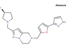 2-{[(3S)-3-fluoro-1-pyrrolidinyl]methyl}-5-{[5-(1H-pyrazol-3-yl)-2-furyl]methyl}-4,5,6,7-tetrahydropyrazolo[1,5-a]pyrazine