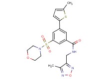 N-[(4-methyl-1,2,5-oxadiazol-3-yl)methyl]-3-(5-methyl-2-thienyl)-5-(4-morpholinylsulfonyl)benzamide