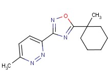 3-methyl-6-[5-(1-methylcyclohexyl)-1,2,4-oxadiazol-3-yl]pyridazine
