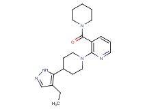 2-[4-(4-ethyl-1H-pyrazol-5-yl)piperidin-1-yl]-3-(piperidin-1-ylcarbonyl)pyridine