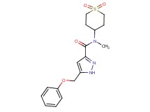 N-(1,1-dioxidotetrahydro-2H-thiopyran-4-yl)-N-methyl-5-(phenoxymethyl)-1H-pyrazole-3-carboxamide