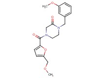 1-(3-methoxybenzyl)-4-[5-(methoxymethyl)-2-furoyl]-2-piperazinone