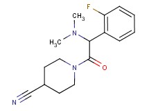 1-[(dimethylamino)(2-fluorophenyl)acetyl]-4-piperidinecarbonitrile
