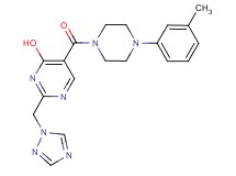 5-{[4-(3-methylphenyl)piperazin-1-yl]carbonyl}-2-(1H-1,2,4-triazol-1-ylmethyl)pyrimidin-4-ol