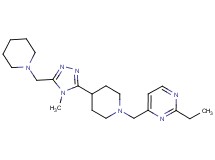 2-ethyl-4-({4-[4-methyl-5-(piperidin-1-ylmethyl)-4H-1,2,4-triazol-3-yl]piperidin-1-yl}methyl)pyrimidine