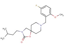 8-(5-fluoro-2-methoxybenzyl)-3-(3-methylbutyl)-1-oxa-3,8-diazaspiro[4.5]decan-2-one
