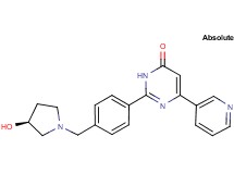 2-(4-{[(3S)-3-hydroxy-1-pyrrolidinyl]methyl}phenyl)-6-(3-pyridinyl)-4(3H)-pyrimidinone bis(trifluoroacetate) (salt)