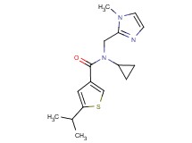 N-cyclopropyl-5-isopropyl-N-[(1-methyl-1H-imidazol-2-yl)methyl]thiophene-3-carboxamide