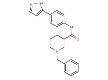 1-benzyl-N-[4-(1H-pyrazol-5-yl)phenyl]-3-piperidinecarboxamide