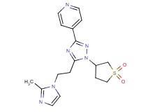4-{1-(1,1-dioxidotetrahydro-3-thienyl)-5-[2-(2-methyl-1H-imidazol-1-yl)ethyl]-1H-1,2,4-triazol-3-yl}pyridine