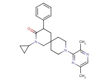 2-cyclopropyl-9-(3,6-dimethyl-2-pyrazinyl)-4-phenyl-2,9-diazaspiro[5.5]undecan-3-one