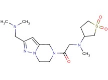 N-{2-[2-[(dimethylamino)methyl]-6,7-dihydropyrazolo[1,5-a]pyrazin-5(4H)-yl]-2-oxoethyl}-N-methyltetrahydro-3-thiophenamine 1,1-dioxide