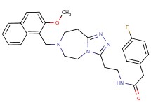 2-(4-fluorophenyl)-N-(2-{7-[(2-methoxy-1-naphthyl)methyl]-6,7,8,9-tetrahydro-5H-[1,2,4]triazolo[4,3-d][1,4]diazepin-3-yl}ethyl)acetamide