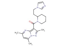 3-({2-[2-(1H-imidazol-1-yl)ethyl]-1-piperidinyl}carbonyl)-2,5,7-trimethylpyrazolo[1,5-a]pyrimidine