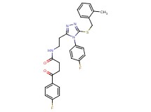 4-(4-fluorophenyl)-N-(2-{4-(4-fluorophenyl)-5-[(2-methylbenzyl)thio]-4H-1,2,4-triazol-3-yl}ethyl)-4-oxobutanamide