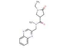 1-ethyl-N-methyl-5-oxo-N-(2-quinoxalinylmethyl)-3-pyrrolidinecarboxamide