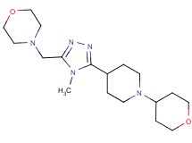 4-({4-methyl-5-[1-(tetrahydro-2H-pyran-4-yl)piperidin-4-yl]-4H-1,2,4-triazol-3-yl}methyl)morpholine