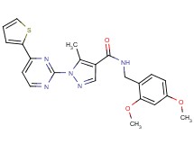 N-(2,4-dimethoxybenzyl)-5-methyl-1-[4-(2-thienyl)-2-pyrimidinyl]-1H-pyrazole-4-carboxamide