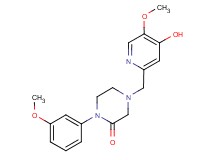 4-[(4-hydroxy-5-methoxy-2-pyridinyl)methyl]-1-(3-methoxyphenyl)-2-piperazinone