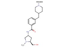 N-[(3R,5S)-5-(hydroxymethyl)-1-methyl-3-pyrrolidinyl]-3-(4-piperidinylmethyl)benzamide
