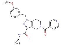 N-cyclopropyl-5-isonicotinoyl-1-(3-methoxybenzyl)-4,5,6,7-tetrahydro-1H-pyrazolo[4,3-c]pyridine-3-carboxamide