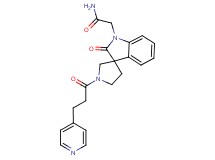 2-[2-oxo-1'-[3-(4-pyridinyl)propanoyl]spiro[indole-3,3'-pyrrolidin]-1(2H)-yl]acetamide