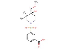 3-{[(4S)-4-hydroxy-4-(methoxymethyl)-3,3-dimethyl-1-piperidinyl]sulfonyl}benzoic acid