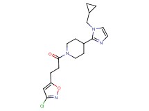 1-[3-(3-chloroisoxazol-5-yl)propanoyl]-4-[1-(cyclopropylmethyl)-1H-imidazol-2-yl]piperidine