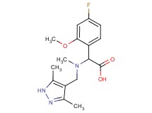 [[(3,5-dimethyl-1H-pyrazol-4-yl)methyl](methyl)amino](4-fluoro-2-methoxyphenyl)acetic acid