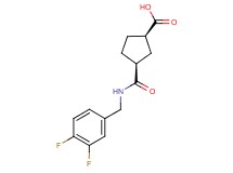 (1R*,3S*)-3-{[(3,4-difluorobenzyl)amino]carbonyl}cyclopentanecarboxylic acid
